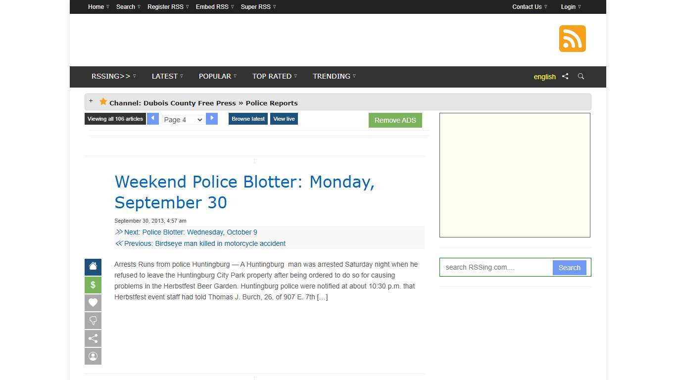 Dubois County Free Press » Police Reports