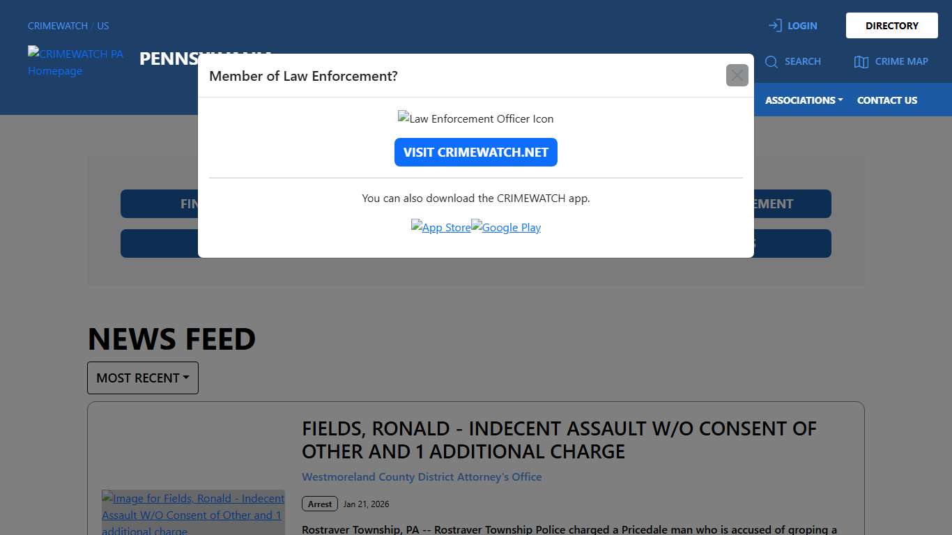 CRIMEWATCH PA | Safer communities through collaboration