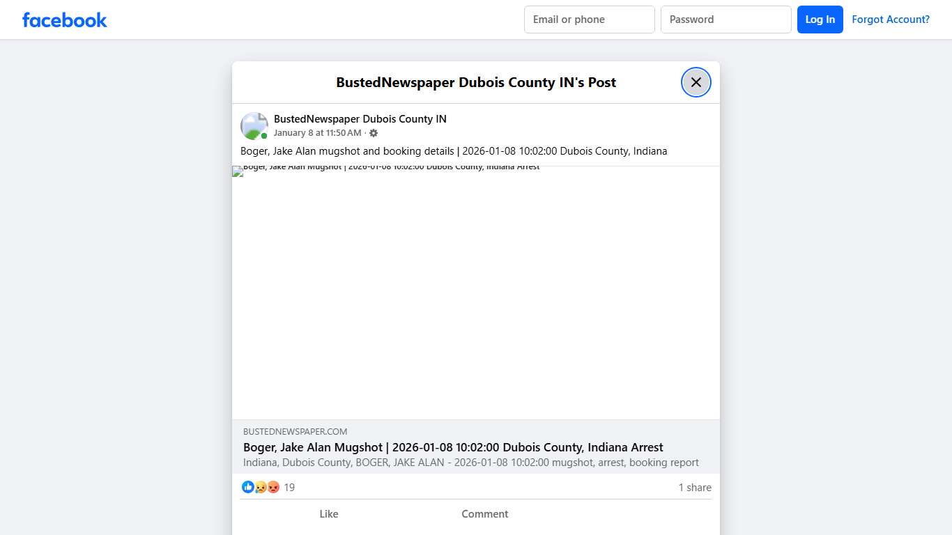 Boger, Jake Alan... - BustedNewspaper Dubois County IN | Facebook